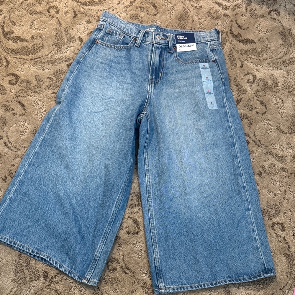 Old Navy Light Blue Wide-Leg Jeans